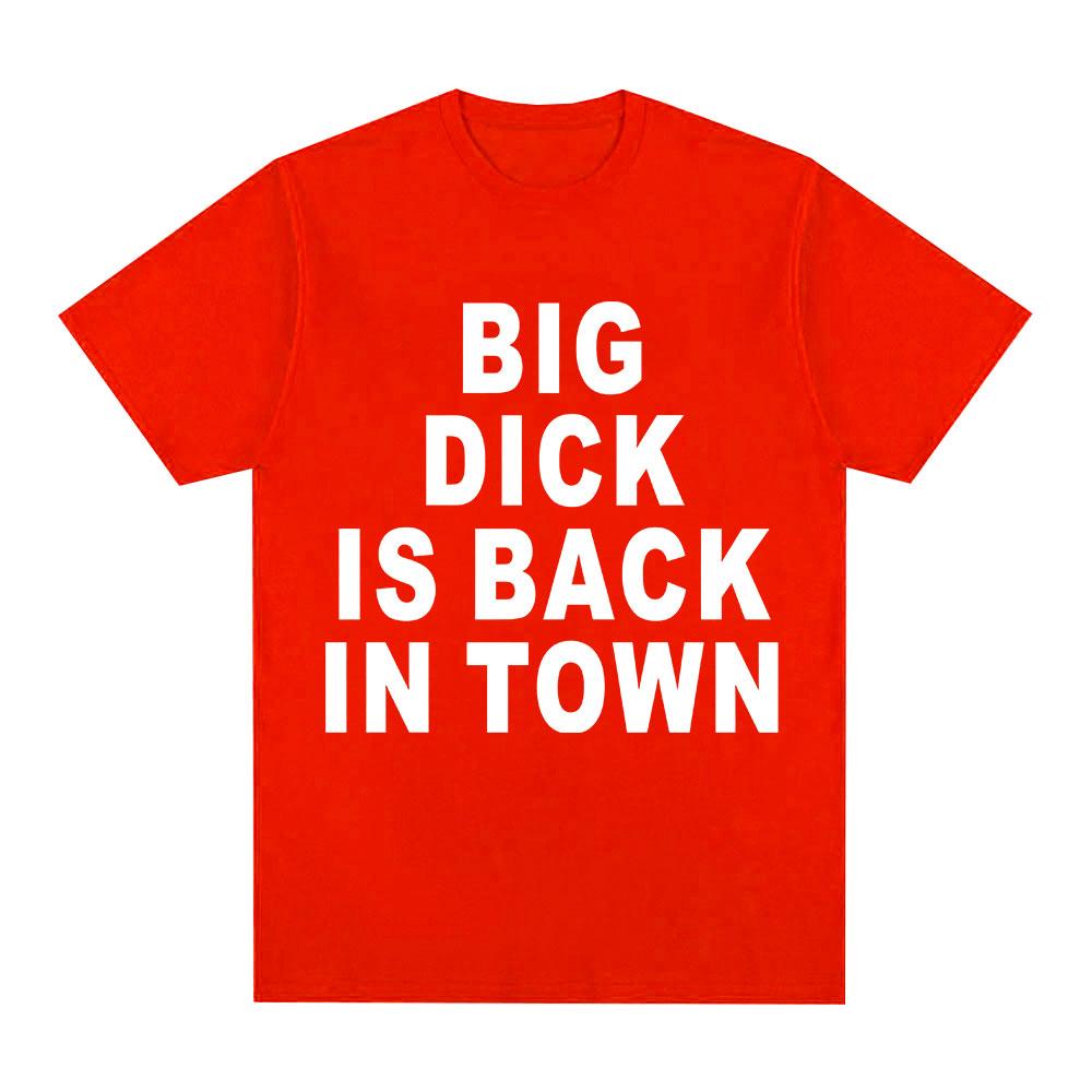 Summer Men's Adult Sex Joke Letter Printed Hip Hop Round Neck T-shirt 100% Cotton Loose Soft Breathable Short Sleeve