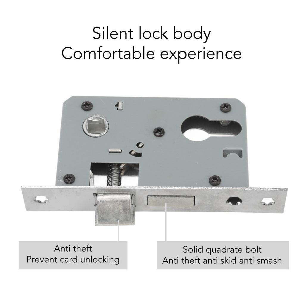 Keyed Entry Lock Door Handle Lock Manganese Steel Silent Bearing Universal Door Lever Lock Set with Keys for Home Bedroom Black