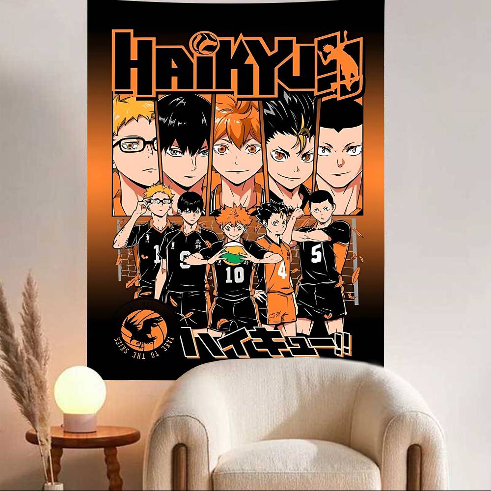 Haikyuu Anime Volleyball Happy Birthday Party Backdrop Decoration Kids Boy Baby Shower Anime Photography Background polyester