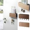 Solid Wood Japanese Wall Hook & Storage Box for Entryway Organization