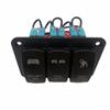 New 12V/24V 3 Gang Toggle Rocker Switch Panel Blue LED Light for Car Marine Boat