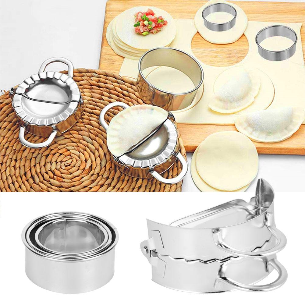 Household 304 Stainless Steel Manual Dumpling Dough Presser Maker Molds Kit Kitchen Utensils