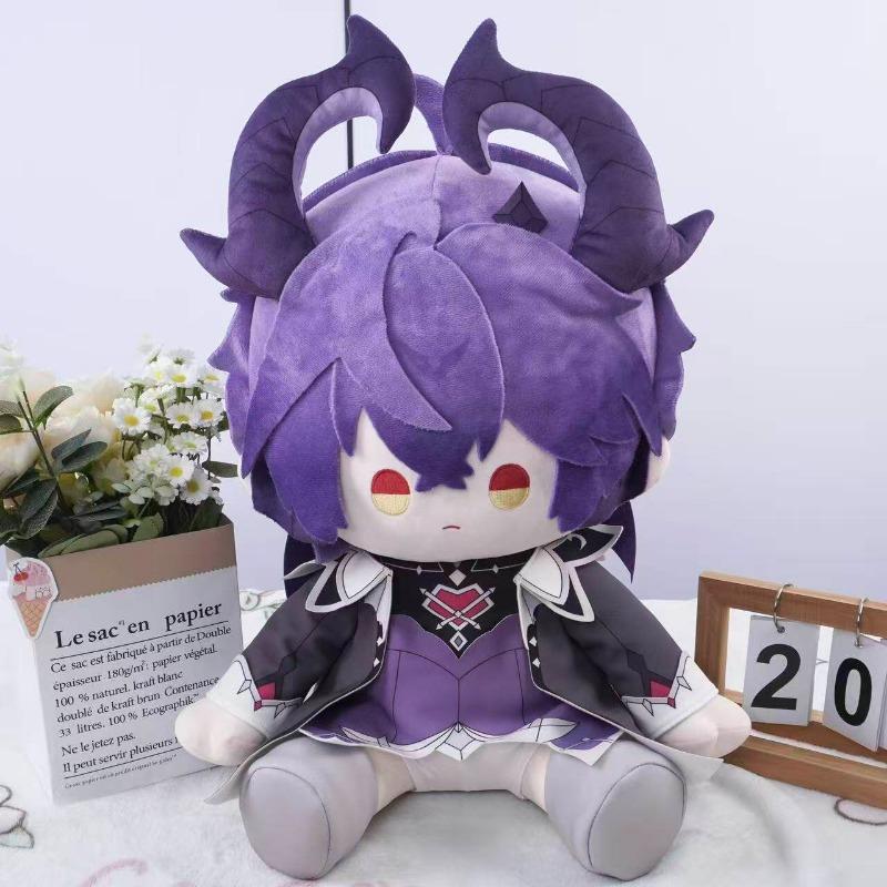 40cm Anime Game Genshin Impact Flins Kawaii Cosplay Soft Cotton Doll Body Cartoon Dress Up Clothing Sitting Toy Figure Fans Gift