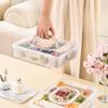 Eight-compartment Food Storage Box with Four Forks, Outdoor Picnic Covered Fruit Storage Box, Food-grade Compartments