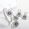 2026 Necklace Jewelry Set Light Luxury Zircon 4-piece Jewelry European and American Premium Sense Set Women