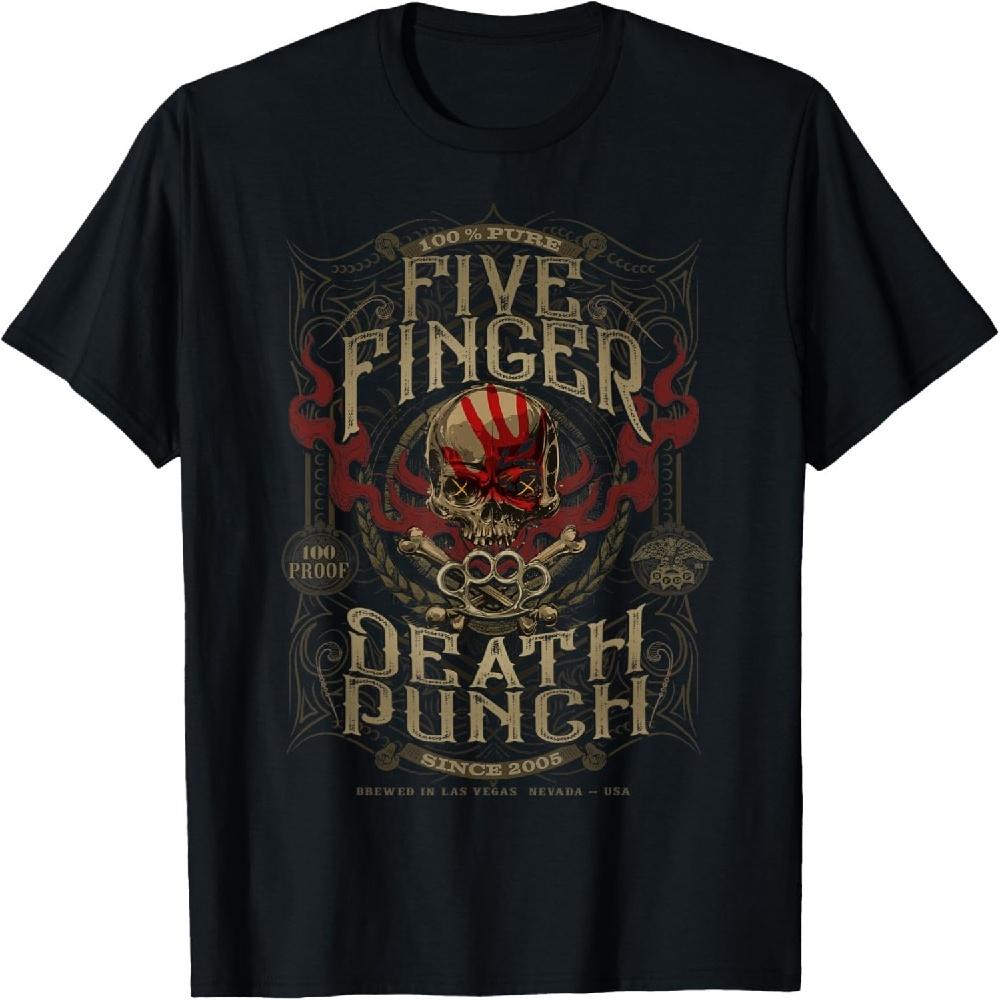 Five Finger Death Punch - Футболка 100 Proof - Унисекс-Взрослый, Черный, Маленький XXXXXL чёрный