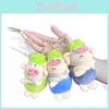 Entzückender Grüner Plüschschwein Schlüsselanhänger Kuscheltier Niedliche Cartoon Tierpuppe 13cm Höhe