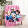Couverture Golden Girls Douce Rose Jeté Présentant Dorothy, Rose, Blanche et Sophia Design Nom Personnalisé Décoration de Maison Cosy Idéal
