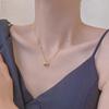 Love Love Necklace Year Female Summer Collarbone Chain Simple Temperament Light Luxury Neck Chain Peach Heart Titanium Steel