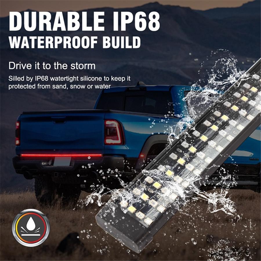 49" LED Lastebil Bakluke Stripelys Bar Auto Fire Rader Med Blinklys Brems Ryggelys For Bil Jeep Pickup SUV 12V