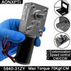 5840-31ZY Miniatur-Gleichstrom-Getriebemotor 12V 24V Hohes Drehmoment 90° Rechtwinkliges Schneckengetriebe Turbo Einstellbare Drehzahl Motor 7 U/min~470 U/min 4058