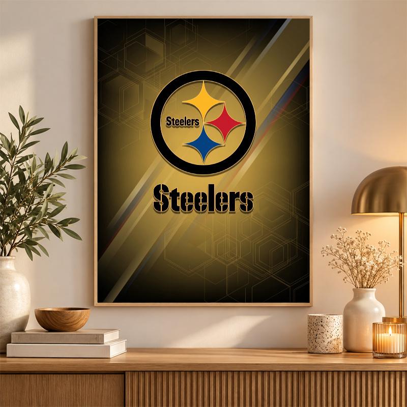 Pittsburgh Steelers Diamond Painting Kit 5D Full Drill DIY Diamond Mosaic Wall Art Home Decor