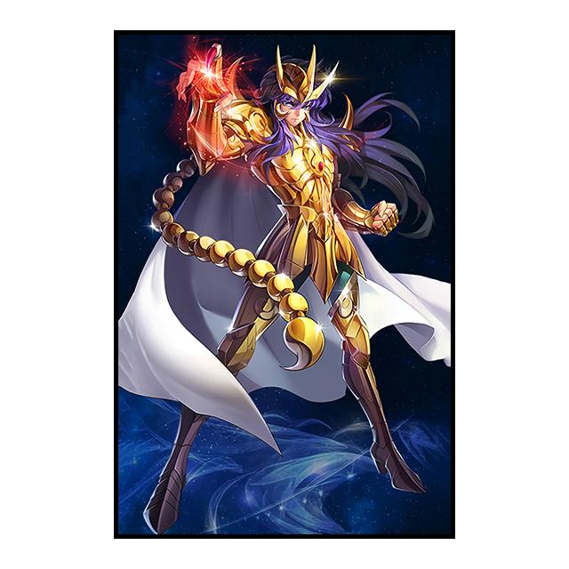 Japanese Classic Anime 12 Saint Seiya Gold Saint, Decoration, Drawing, Wall Painting, Canvas, Painting, Wall Art Prints, Home Decor for the Room