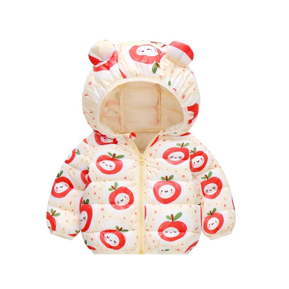 Autumn and Winter Cartoon  Jacket Children's Down Cotton Clothes Boys and Girls Cotton Clothes Children 2-6 Years Old Light Baby Jacket