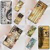 Piano Keys Vintage Music Notes Cell Phone Case for Samsung Galaxy S26 Ultra S25 S24 S23 S22 S21 S20 Note10 Cover