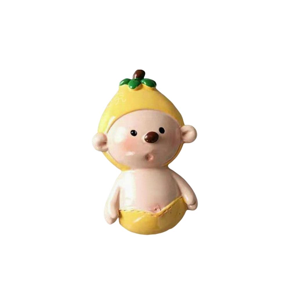 New Cartoon Cute Fruit Doll 3D Resin Refrigerator Stickers Strawberry Watermelon Orange Pear Home Kitchen Decoration Gifts