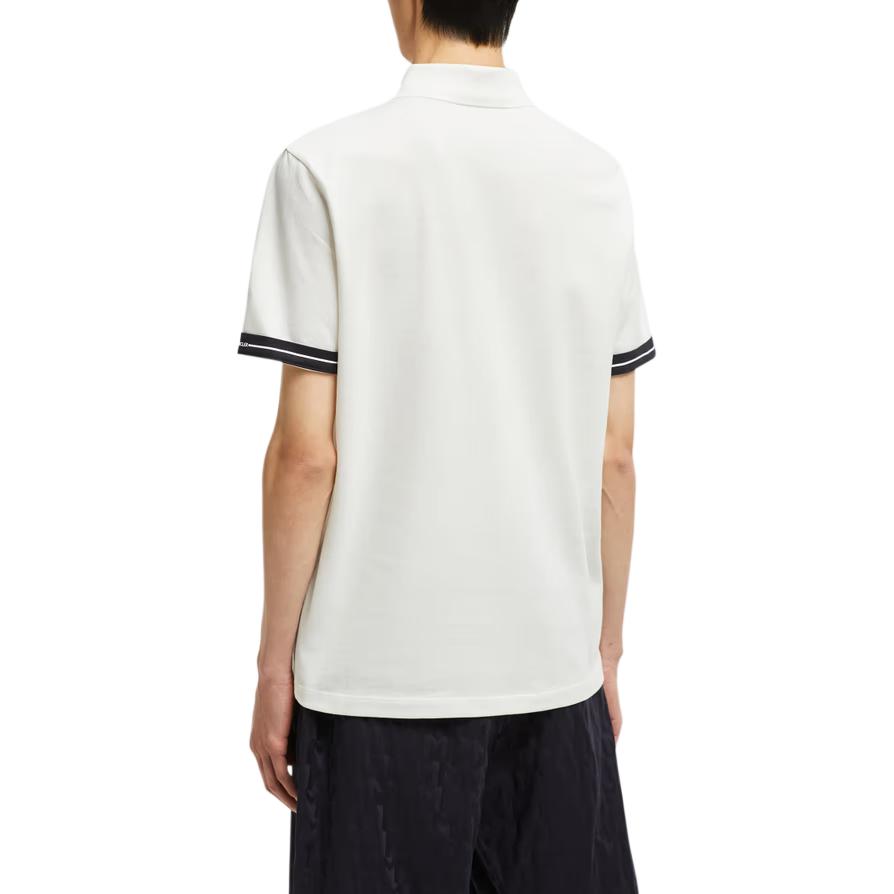 Moncler Polo à manches courtes logo gaufré SS25 Homme tops Blanc K1-091-8A00027-89ALK-034