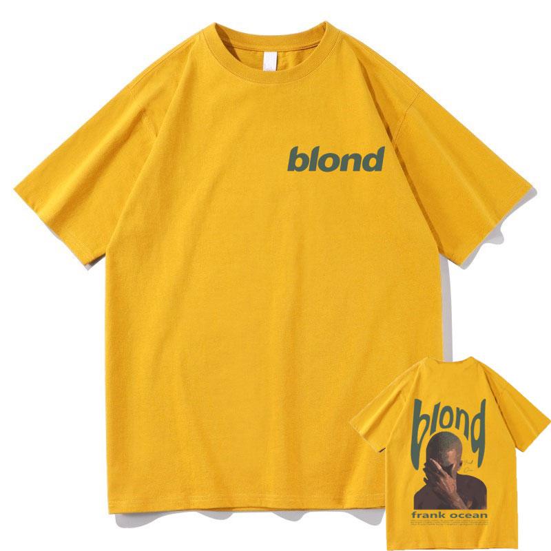 Beliebter Sänger RB Frank Hip-Hop Oversized Crewneck T-Shirt Ocean Fashion Vintage T-Shirts Herren Blond Musik Grafik Kurzarm
