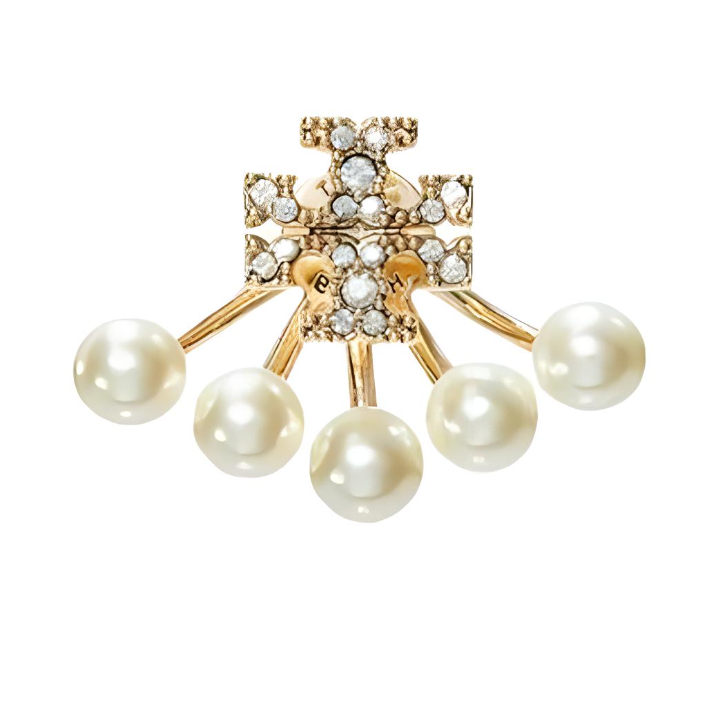 Tory Burch Kira Logo Embellished Earrings 163695-782