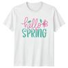 Hello Spring Unisexs TShirt Floral Nature Easter Gift For Her