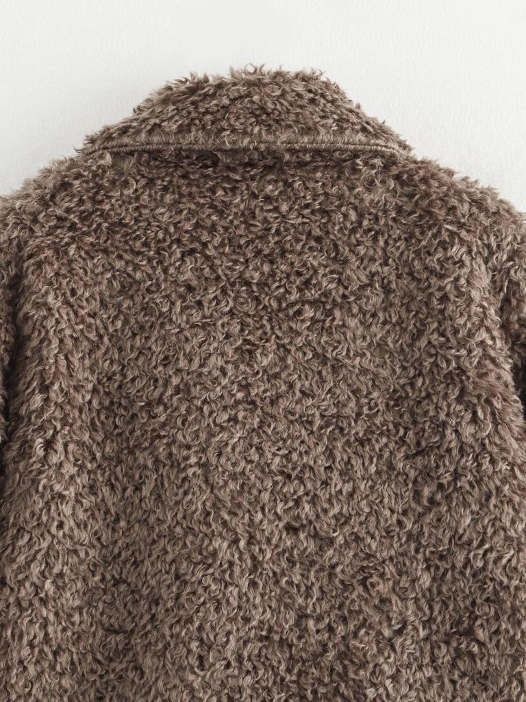 Ευρωπαϊκού και Αμερικανικού Στυλ Μοντέρνο Ευέλικτο Γούνινο Παλτό Γυναικείο Γαλλικού Σχεδιασμού