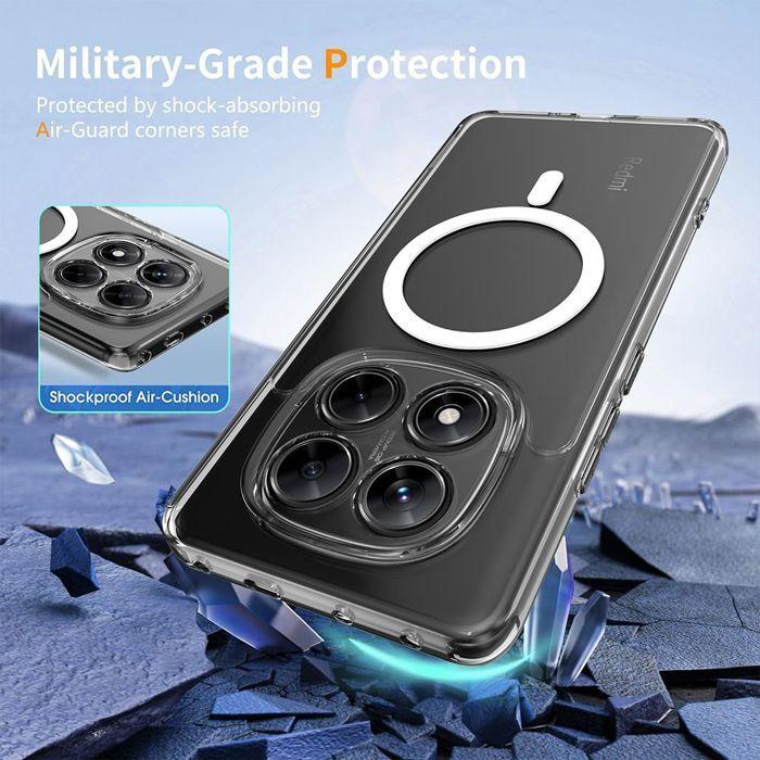 Coque de Protection - E.F.CONNECTION - pour Xiaomi Redmi Note 14 Pro 4G - Antichoc avec Anneau Magnétique