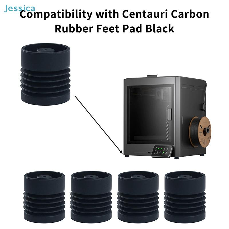 4Pcs Black Rubber Feet Pads For Centauri Carbon 3D Printer - Anti-Vibration Stability Support Accessories
