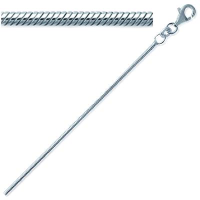[C7447] – Silberne „Schlangen“-Silberkette – 40 cm, 1,2 mm