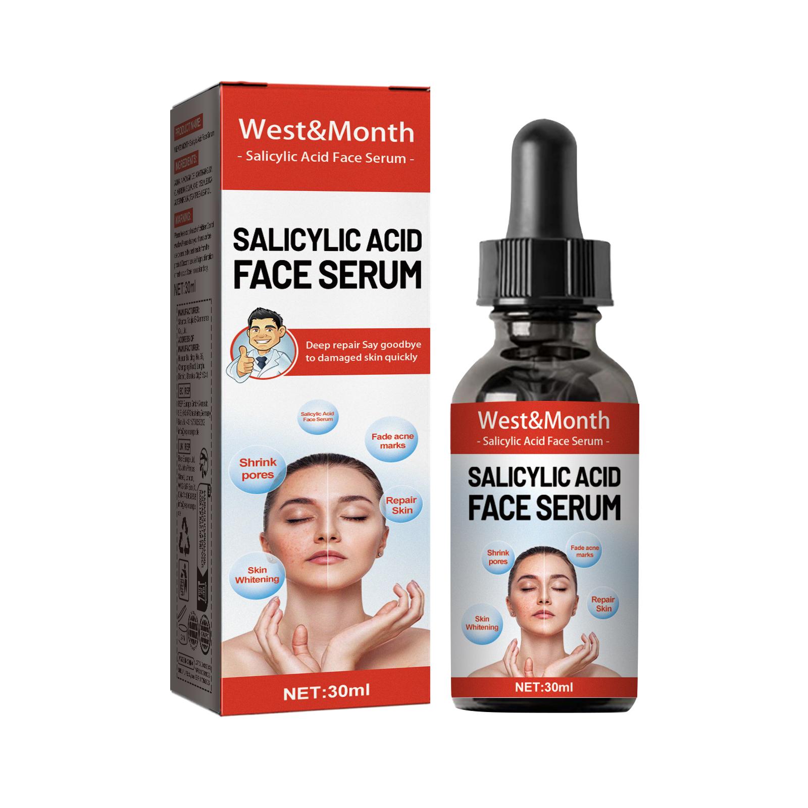 

Сыворотка для лица с салициловой кислотой Укрепляющая Лифтинговая Сужает поры Ниацинамид Выравнивает тон кожи Осветляет Следы от акне Увлажняющий уход за кожей 30ml