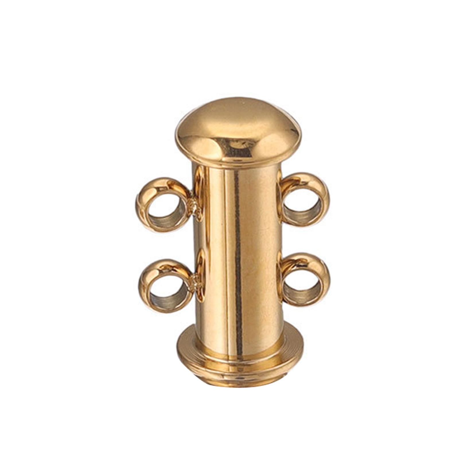 

Застежка-скоба из нержавеющей стали 304, трубчатый соединитель для многослойного ожерелья или браслета, аксессуары для изготовления ювелирных изделий 2 золотой