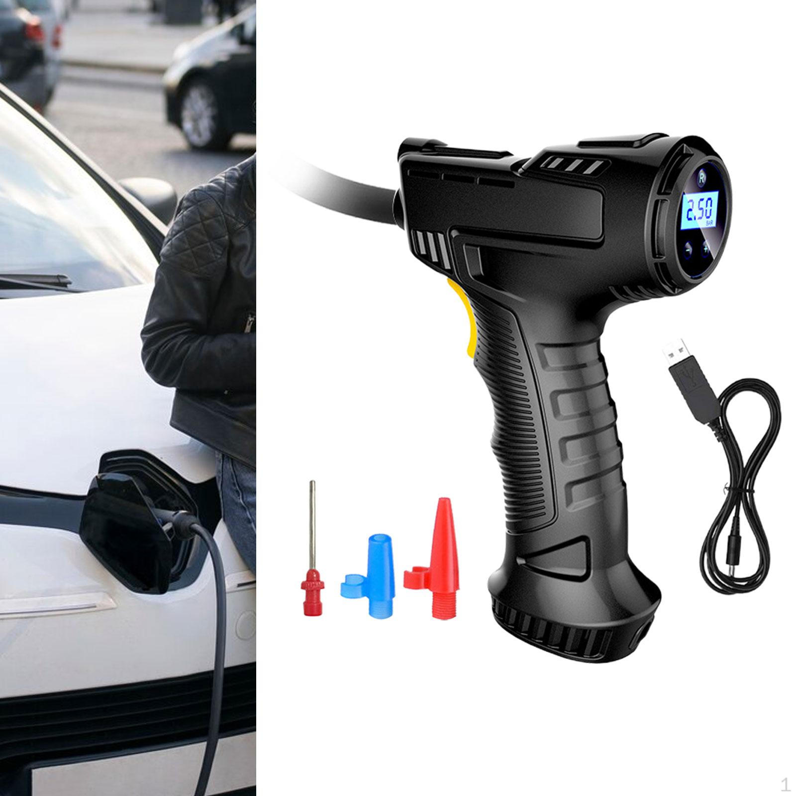 

Ручной перезаряжаемый автомобильный насос для шин с цифровым дисплеем 5x2x7,7 дюйма с подсветкой 150PSI для мотоцикла