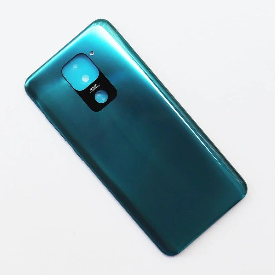 

Задняя крышка для Xiaomi Redmi Note 9, крышка батарейного отсека, запасные части для задней двери с боковыми клавишами зелёный
