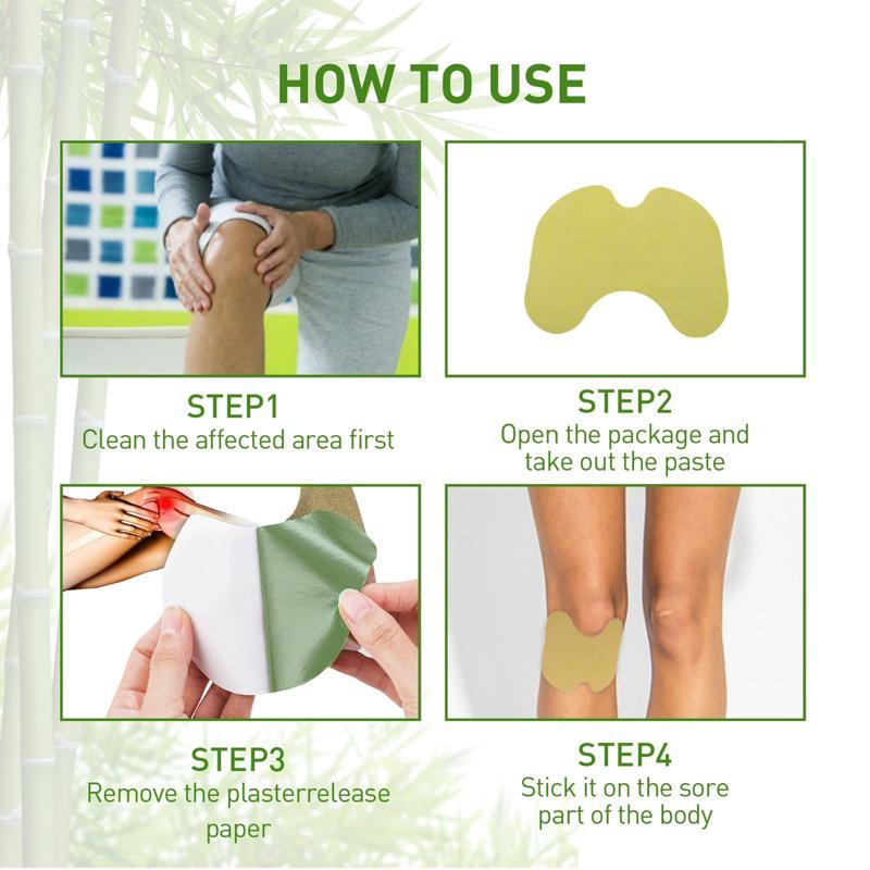 Knee Pain Relief Herbal Patch Plaster Muscle Aches Pain Relief Pain Joint Heel Neck Shoulder Back Waist Wrist Tendon Stiffness Feet Massage Care Relax