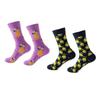 Timeracing Fashion Men Women Couple Cotton Cartoon Fruit Socks Warm Comfortable Casual Socks (Purple)