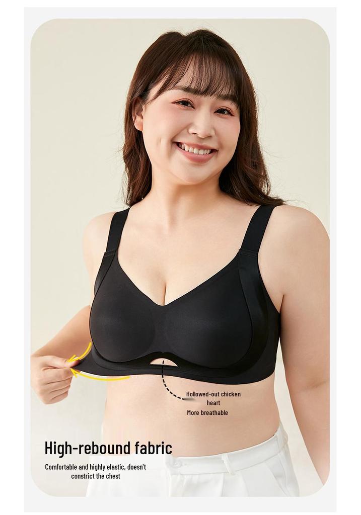 Summer Seamless Support Bra for Large-Breasted Women: Flattens, Lifts, and Gathers for a Slimmer Look