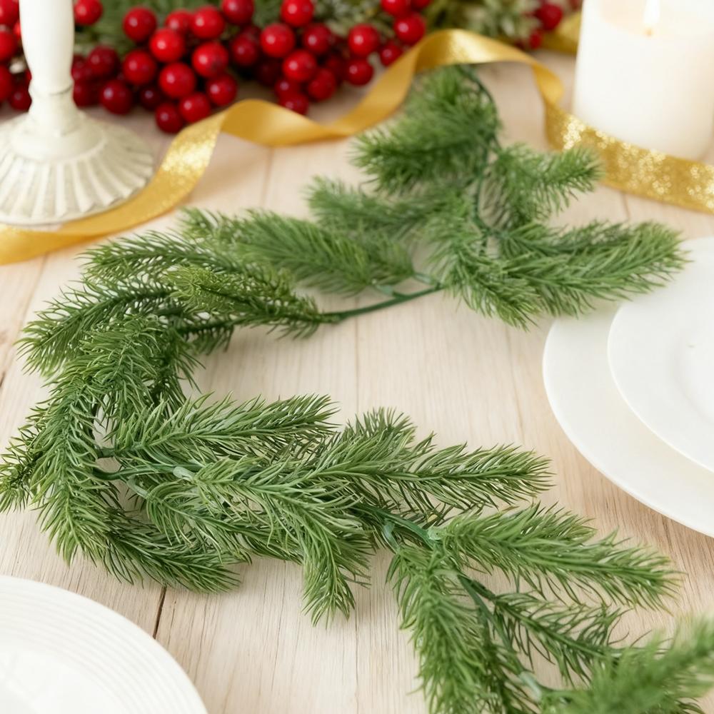 1/3pcs Artificial Plants Pine Needle Vine Christmas Tree Room Decor Outdoor Garden Home Festival Party Wedding Photography Props