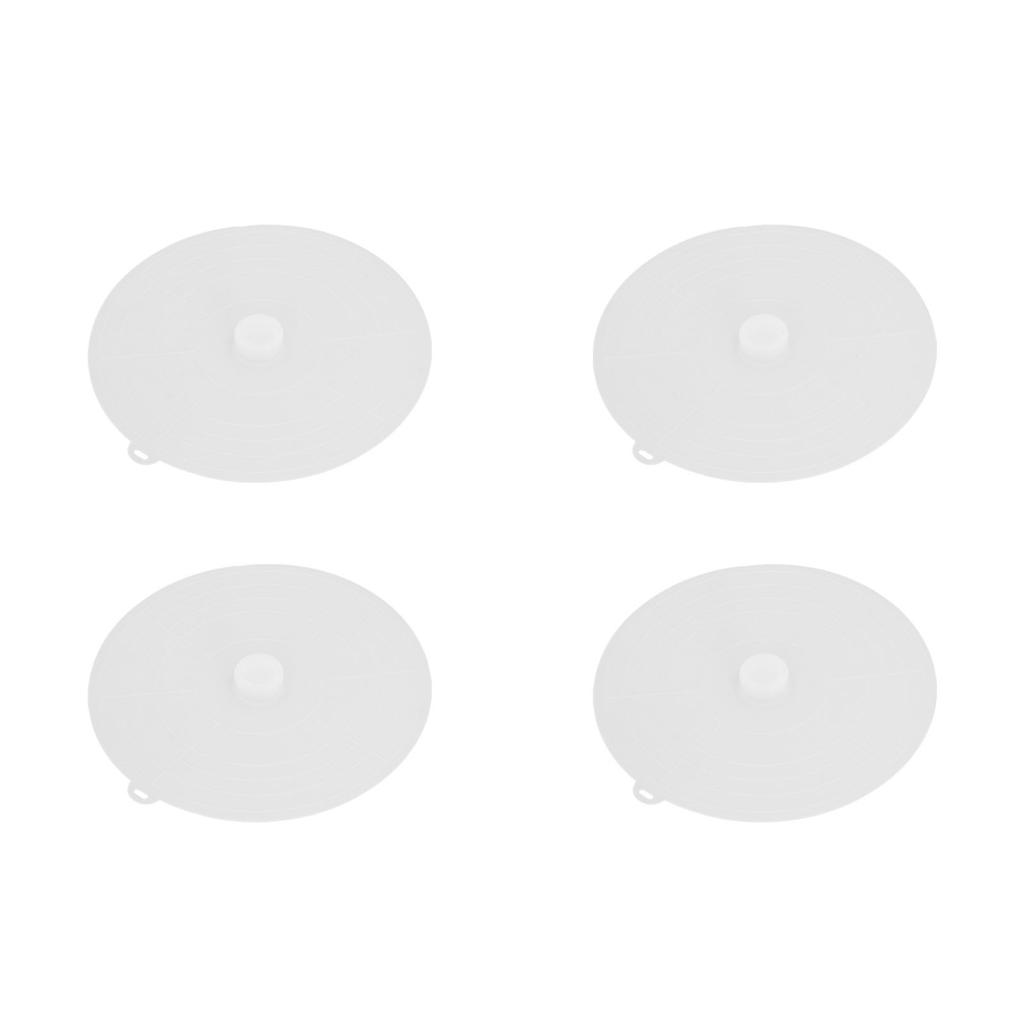 4 Stück 23cm Silikondeckel Wiederverwendbare Hitzebeständige Silikonabdeckung für Tasse Schüssel Teller Mikrowellengeeignet Spülmaschinenfest