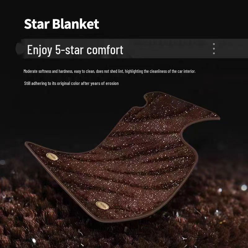 Universal Starry Sky Car Floor Mat - Eco-Friendly, Elbow Yarn, Main Driver, Single Piece