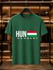 2026 New Arrival 100 Cotton Tshirt Hungary Hun National Flag Letter Print Crew Neck Casual Short Sleeve