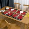 1 pièce Sets de table rouges à carreaux pour cuisine de chef, Sets de table amusants, Sets de table pour table de salle à manger style ferme, Ensemble de table essuyable