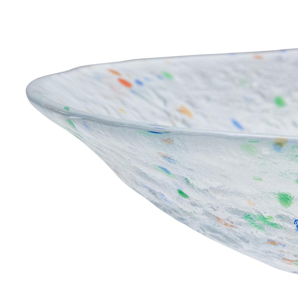 Mizusaki Glas Große Platte, ca.. 25cm, M22761, Hergestellt in Japan, MKG-122761