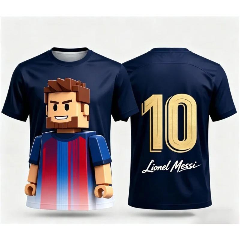 Roblox Children T-Shirt Custom Ronaldo Name Number 3D Print Jersey Style Short Sleeve Casual Kids Summer Sportswear for Fans