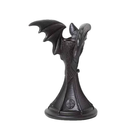 Gothic Style Night Elf Candlestick Ornament Bat Wolf Crow Owl Shape Resin Fireplace Candle Accent Hotel Room Decor