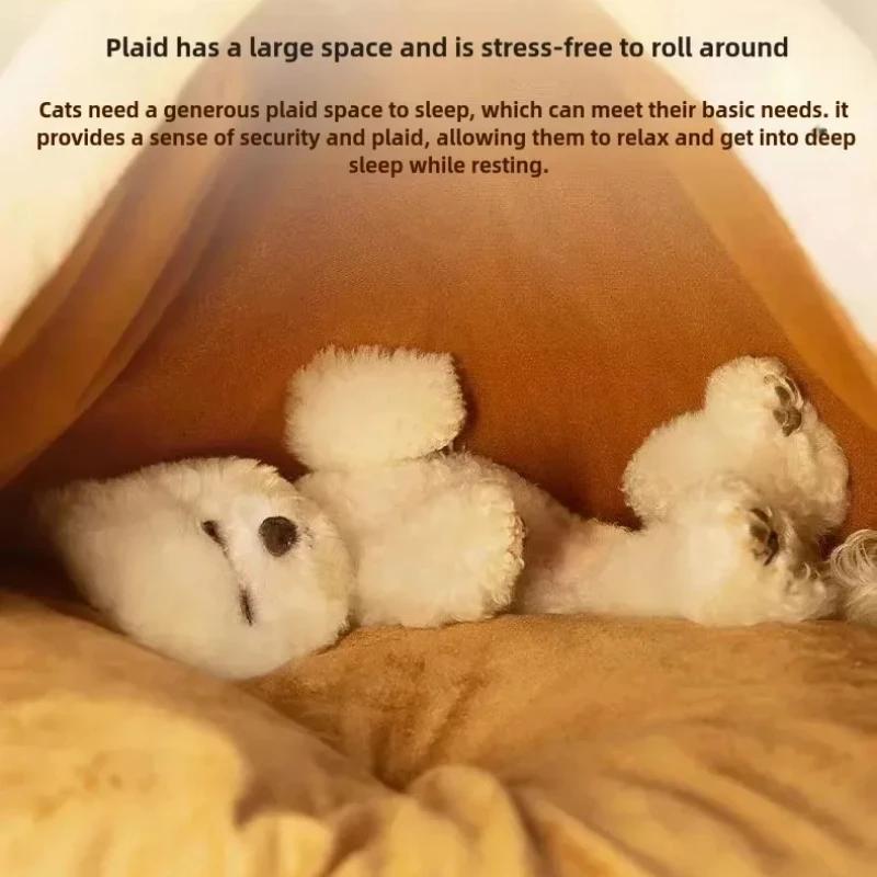Dog Nest Warm Dog Bed Four Seasons Universal House Type Triangle Tent Closed Cat Nest Dog House Cat Mat Dog Mattress Cat Bed