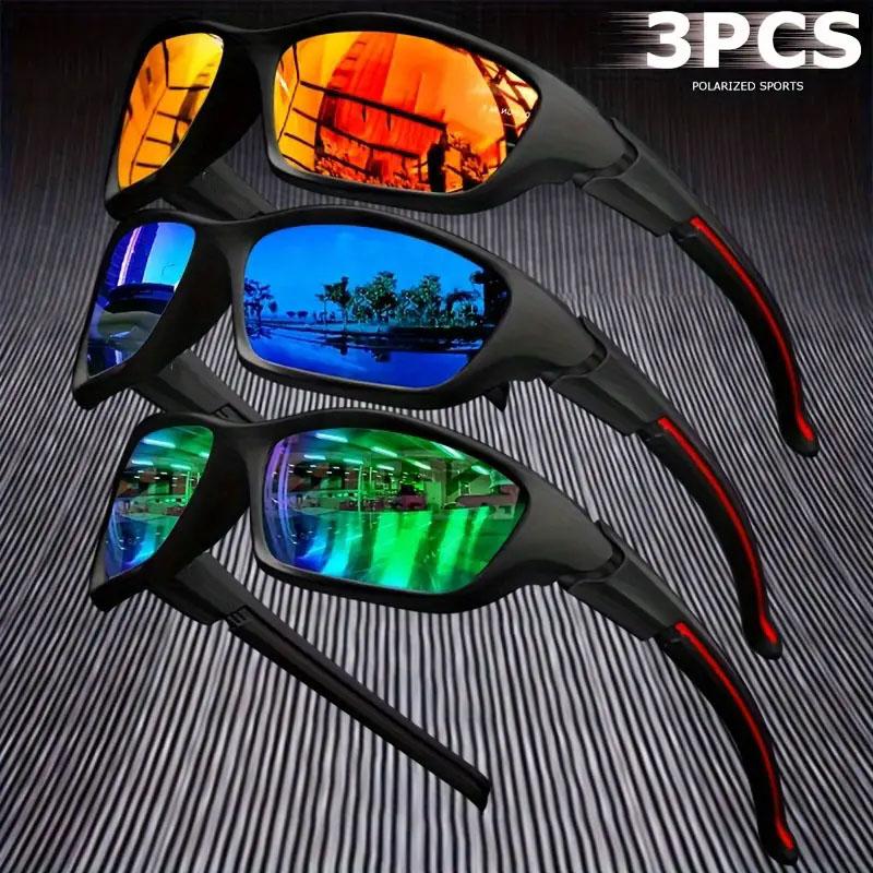 3pcs Advanced Cool Fantasy Polarized Surround Fashion Glasses,Men's and Women's Outdoor Sports,Cycling,Fishing,Hiking,Golf