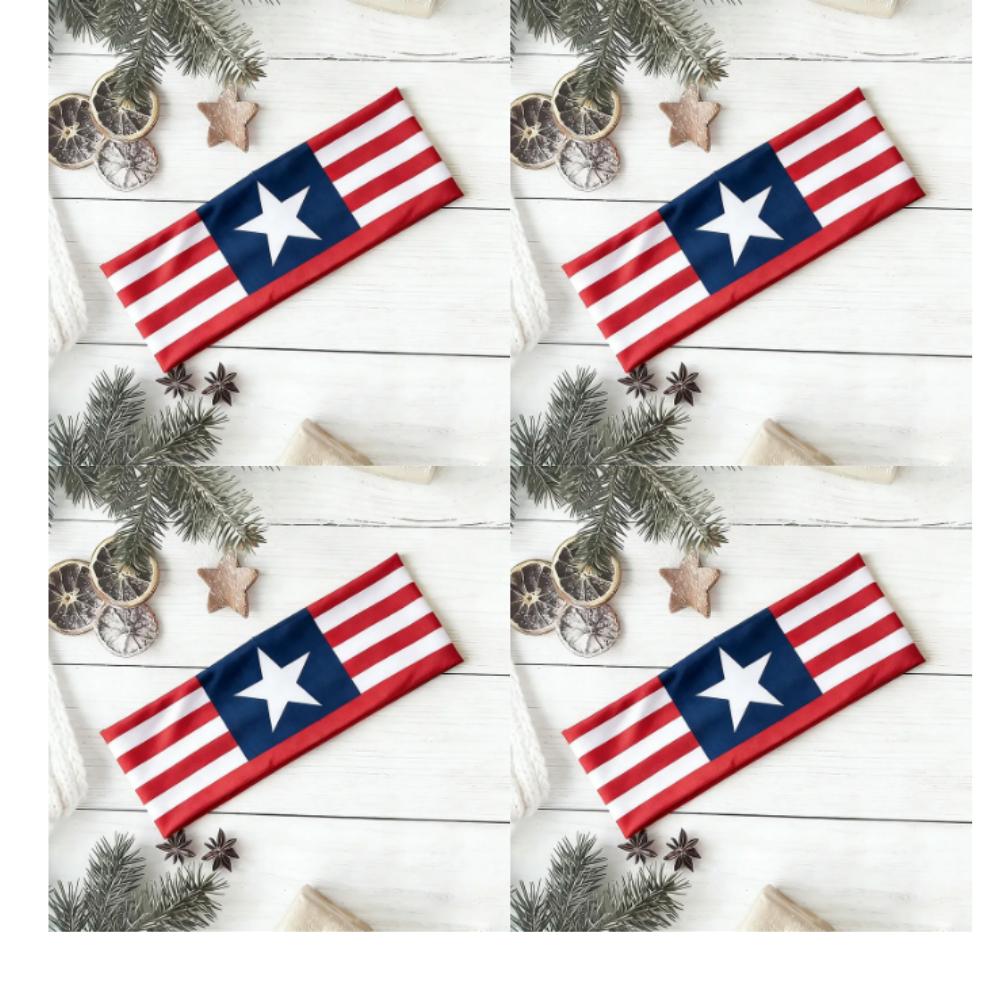 4PCS National Flag Soccer Fan Headband Hair Accessories Elastic Cheer Hairband Country Flag Headband for Fans Sports Event
