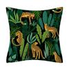 Polyester Tiger Leopardenmuster Kissenbezug Polsterung Sofakissen Palmblatt Tropischer Dschungel Heimdeko Bezug