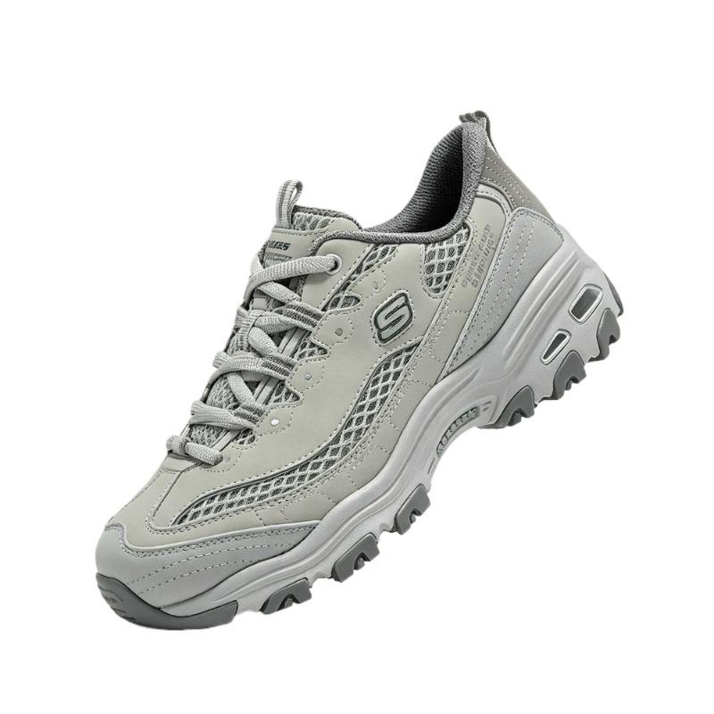 Skechers D'LITES Women Mesh Lace Up Chunky Sneakers 150868-GRY