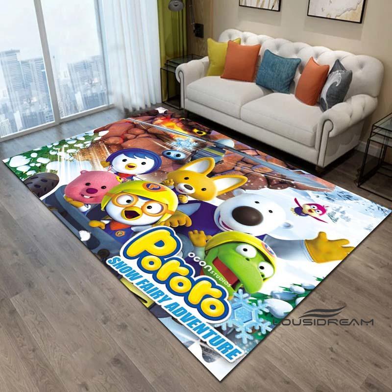 2026 Tappeti con Motivo a Forma di Pesce Carino P-Pororo-Park 15 Misure Tappetino per Pavimento Soggiorno Camera da Letto Comodino Tappeto Area Tappeto per Giochi Camera dei Bambini Decorazione per la Casa