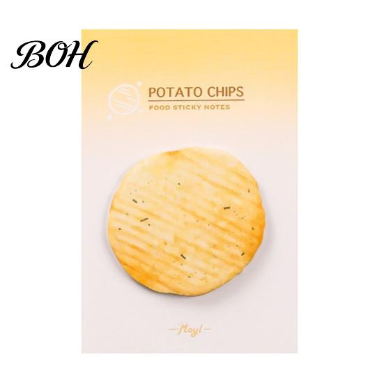 Clear Print Stick Notes Note Pads, Funny Toast Bread Cookie Cheese Design Cute Notepad, 30 Fun Office Supplies Sheets/Pad Self Memo Pad for